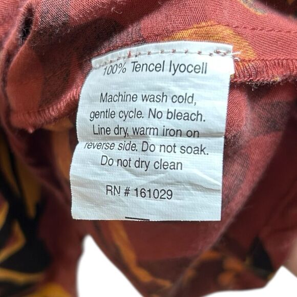 Mata Traders Artsy Traveler Midi Tencel Dress in Eucalyptus Spice Size Medium - Picture 7 of 7